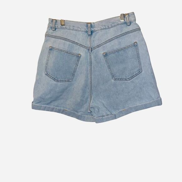 90s Vintage Ki Ko Mo Jean Shorts Flowered Embroidered Detail Size 13 - Picture 3 of 7